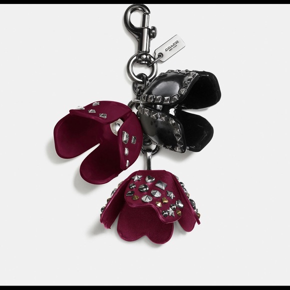 Coach Handbags - **SOLD**COACH Tea Rose Studded Bag Charm